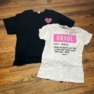 2x mean girls tee set of 2 one black one white